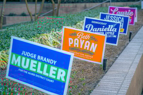 Election voting posters for political candidates